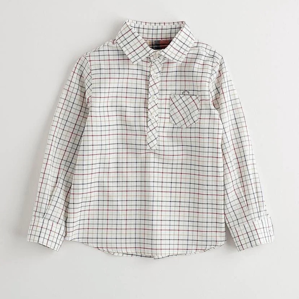 Nanos checked kids shirt. Size 5T.